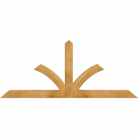 Ekena Millwork Richland Rough Sawn Timber Gable Bracket, Western Red Cedar, 72"W x 30"H x 4"D x 4"F, 10/12 Pitch GBW072X30X0404RIC00RWR